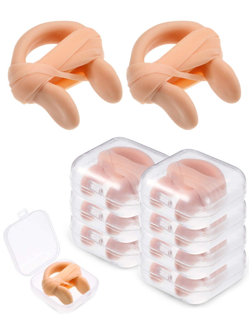 Pelopy 7 Pieces Swimming Nose Clip Silicone Nose Plug Protector with Elastic Rope for Kids and Adults Swimming Using - Image 1